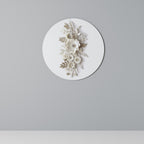 BLUSHING BOUQUET Round Wall Art