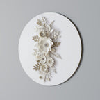 BLUSHING BOUQUET Round Wall Art