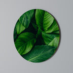 VIBRANT LEAFY EMBRACE Round Wall Art