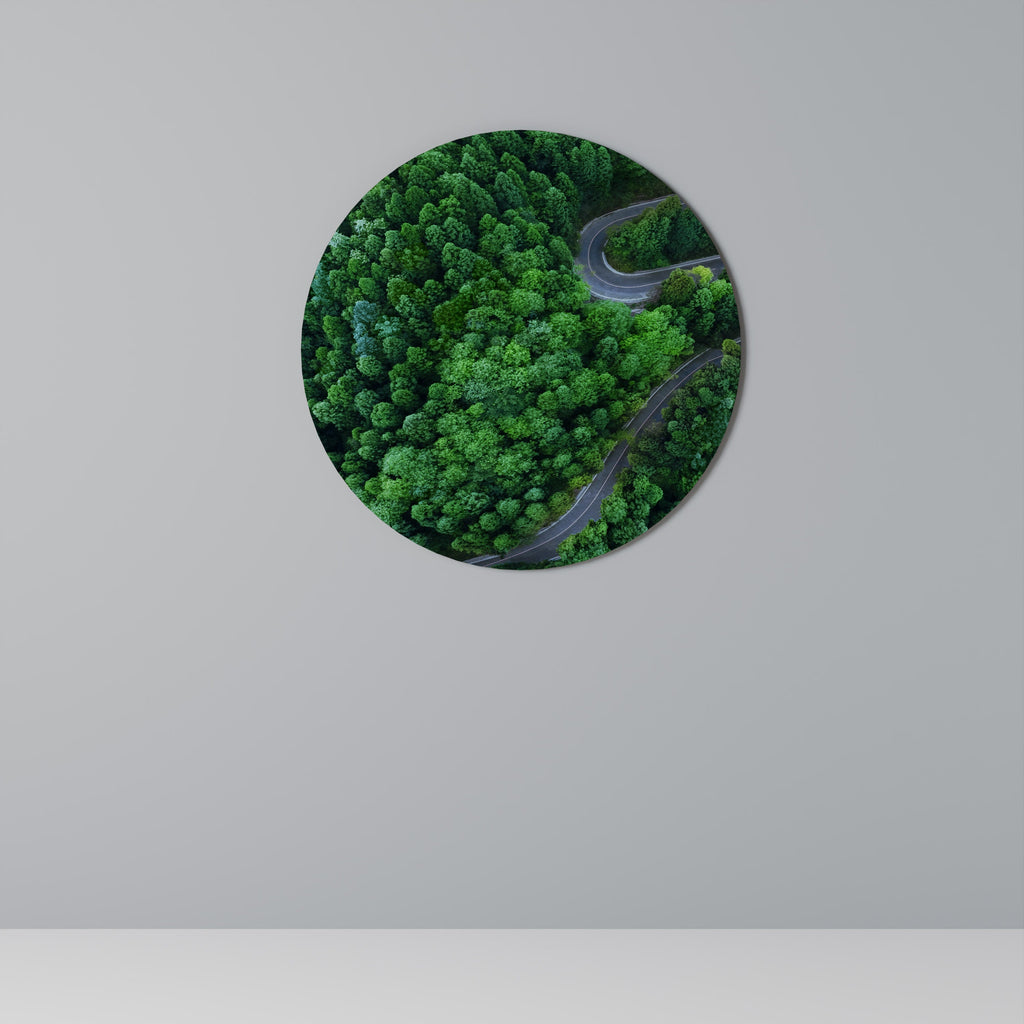 FÖRTROLLAD SKOGSRIDT Rund Väggkonst