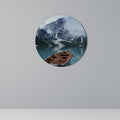 FOGGY MOUNTAIN OASIS Round Wall Art