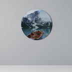 FOGGY MOUNTAIN OASIS Round Wall Art