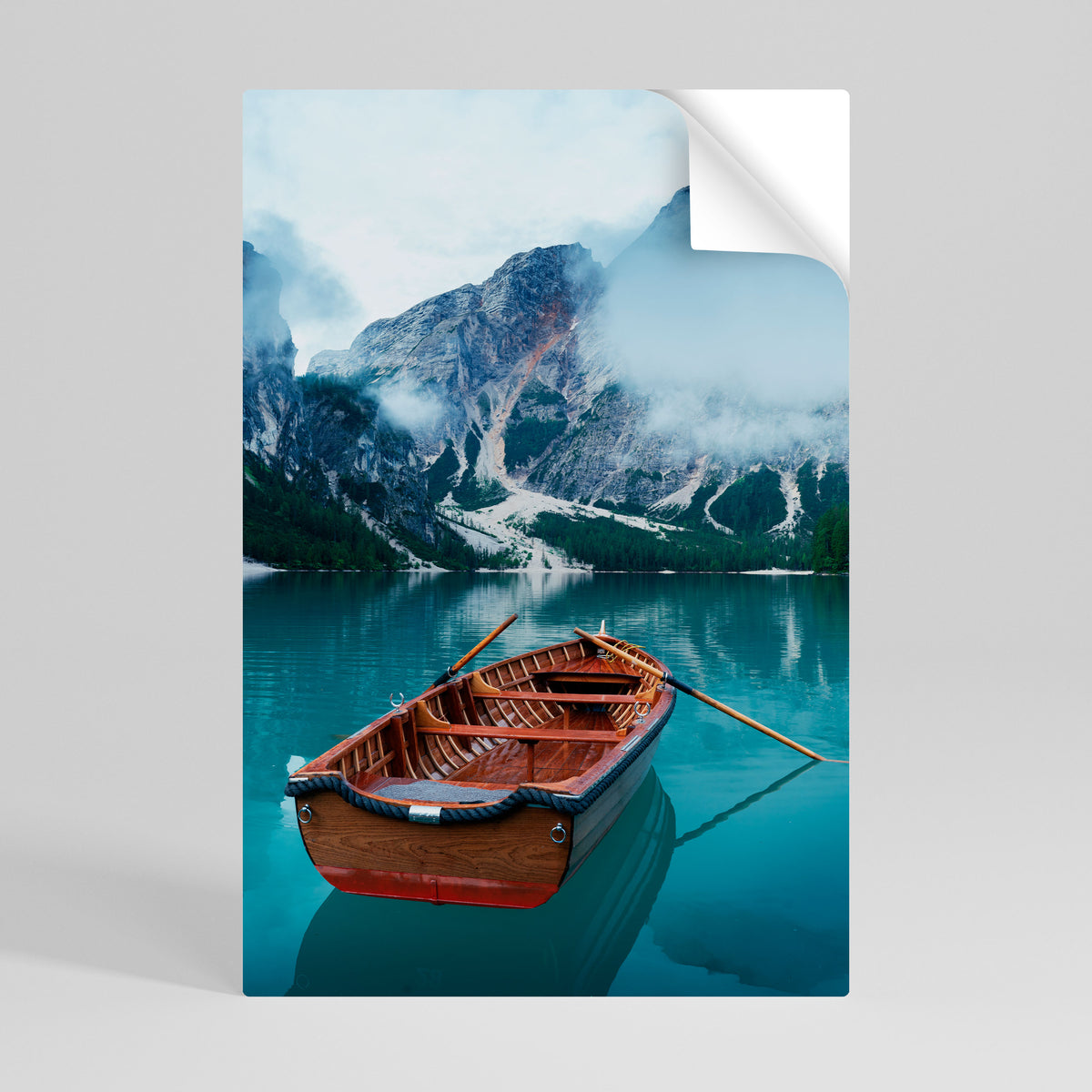 FOGGY MOUNTAIN OASIS Självhäftande Vertikal Poster