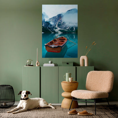 FOGGY MOUNTAIN OASIS Peel and Stick Vertical Poster