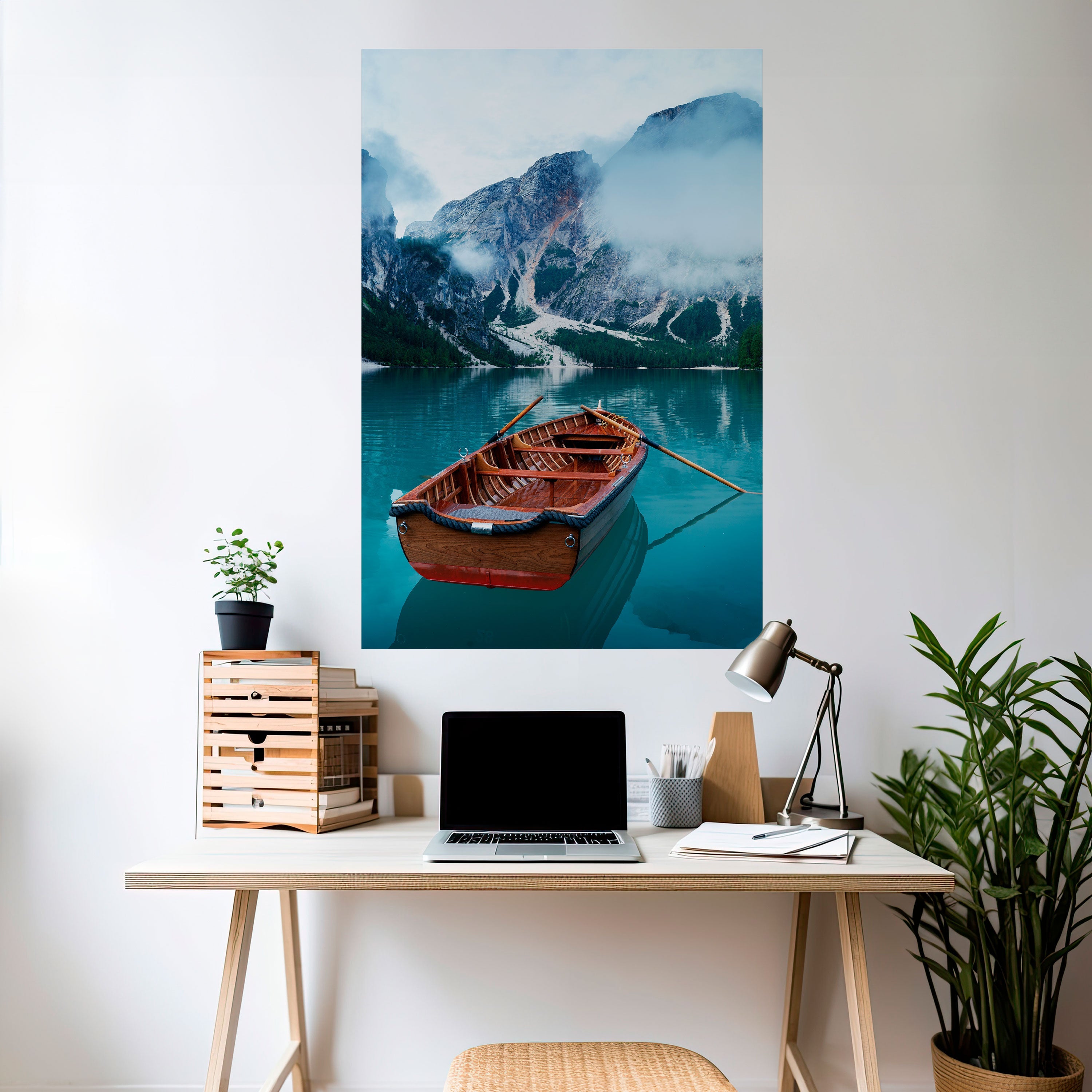 Dimmig bergsoas, vertikal poster med självhäftande motiv