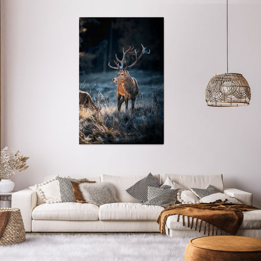 ANTLERED REGALITY Vertical Canvas Print