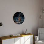 Rund väggdekoration med horn och regalitet