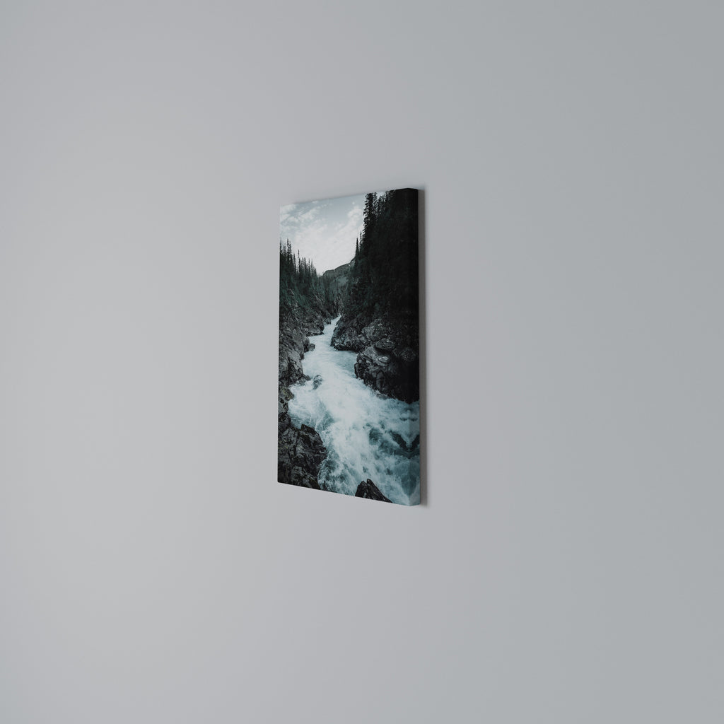 RUSHING REFLECTIONS Vertical Canvas Print