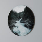RUSHING REFLECTIONS Round Wall Art