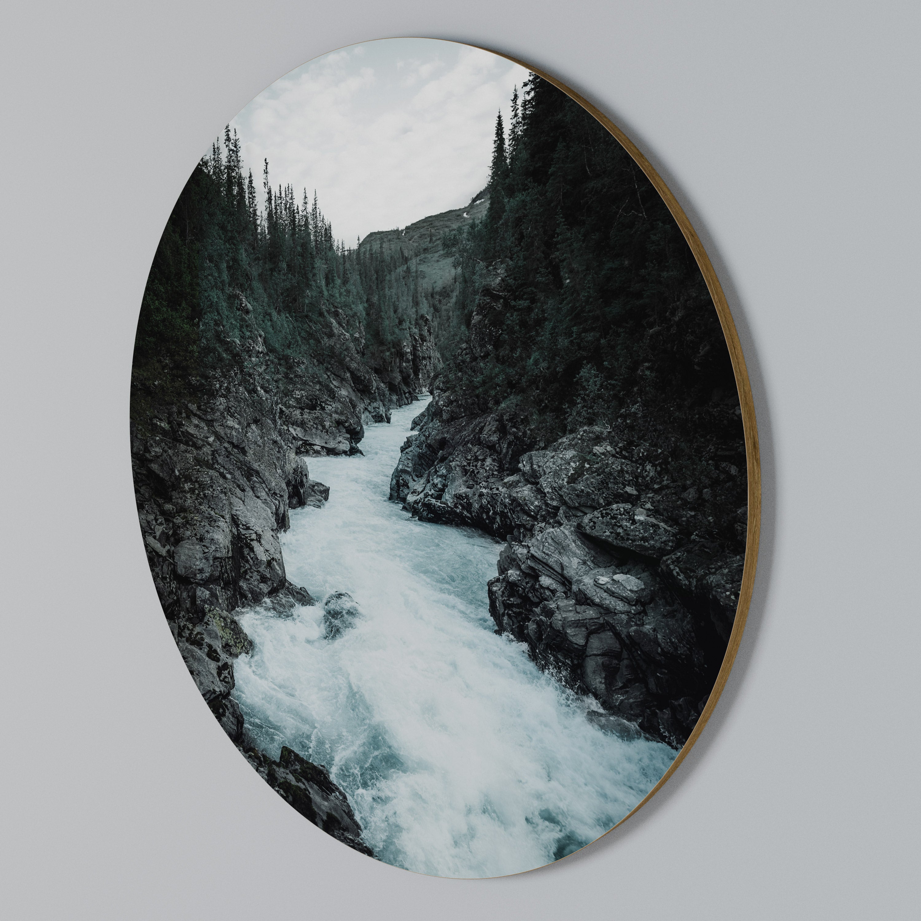 RUSHING REFLECTIONS Rund väggdekor