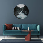 RUSHING REFLECTIONS Round Wall Art