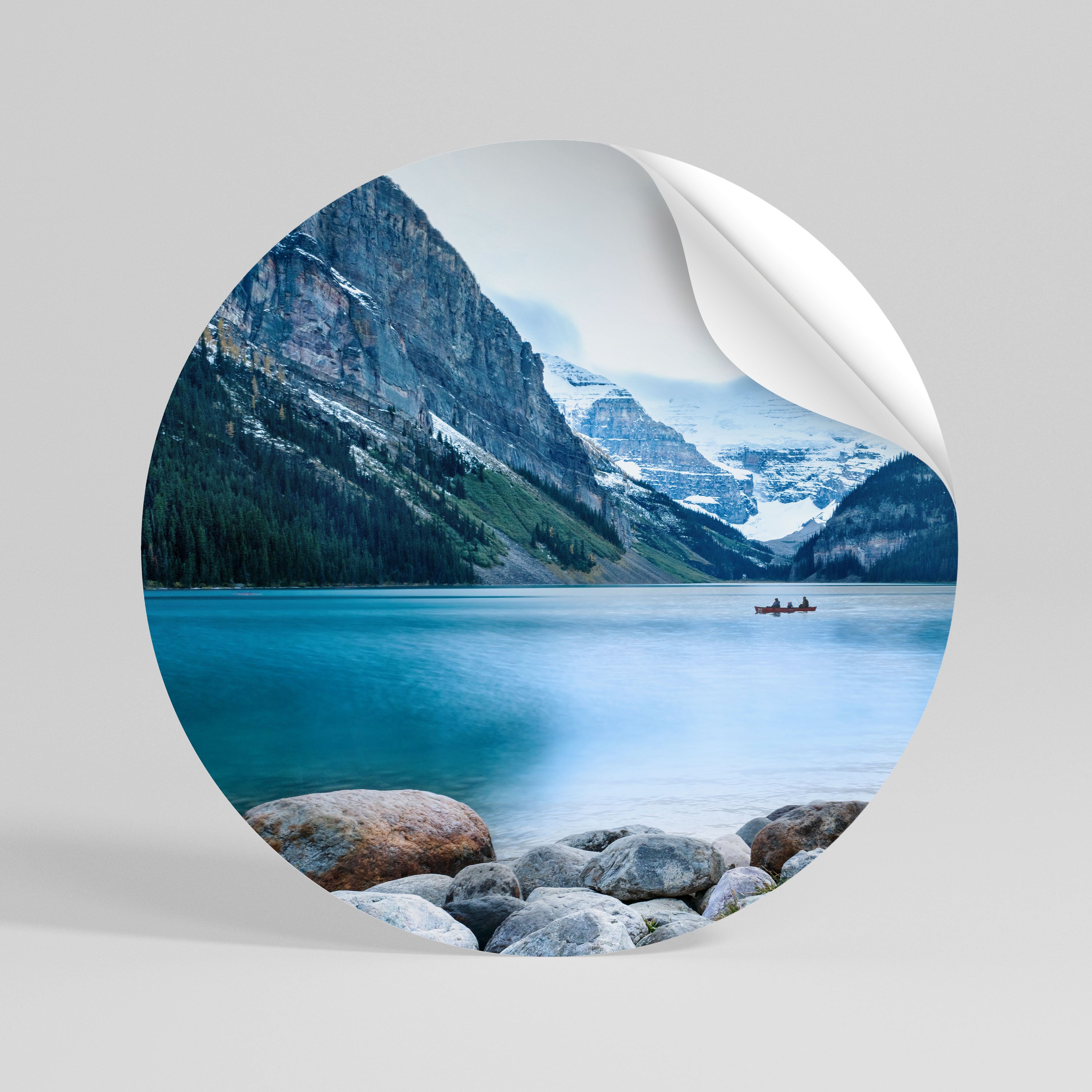REFLECTIVE WATERS Peel and Stick Round Sticker