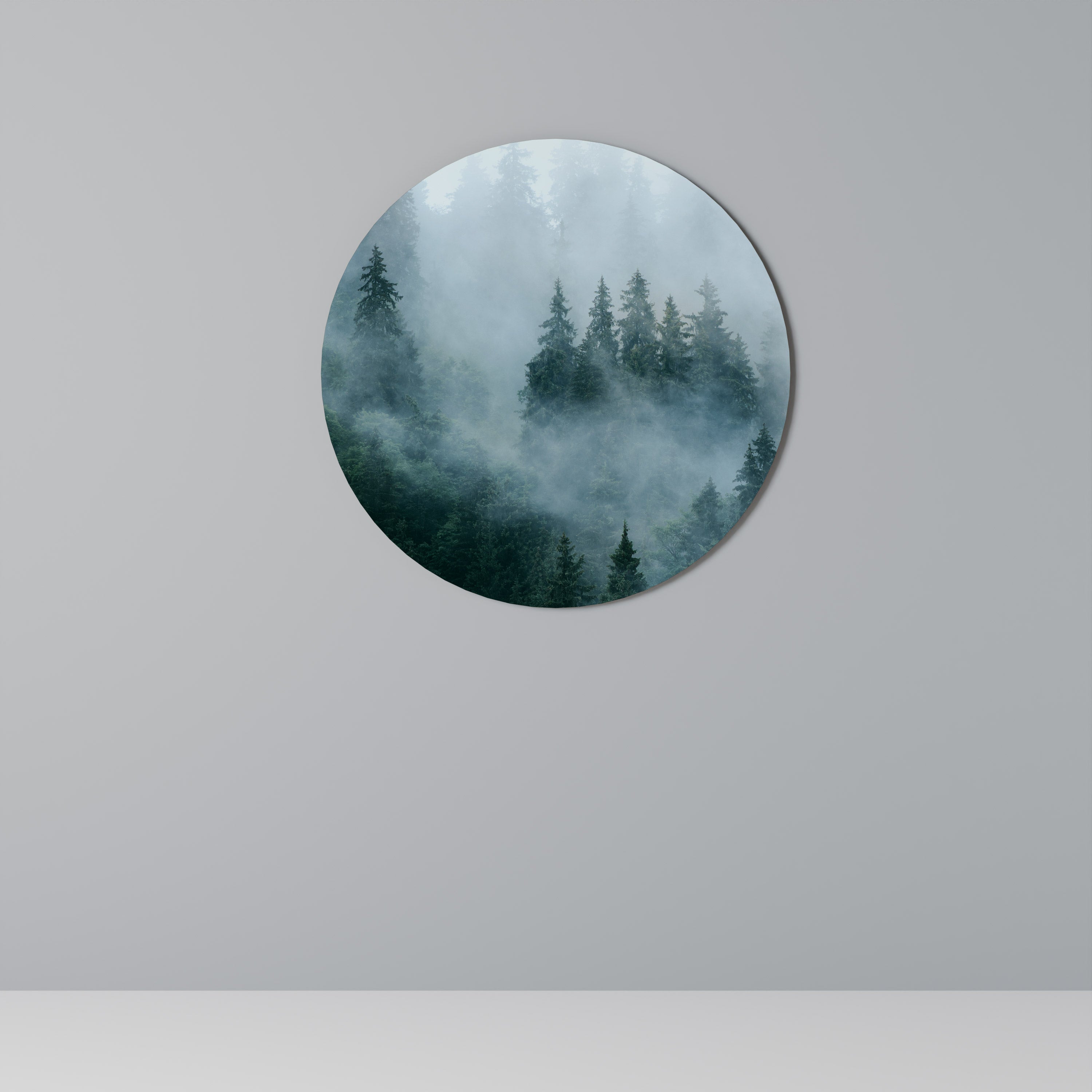 VEIL OF MIST Rund Väggdekoration