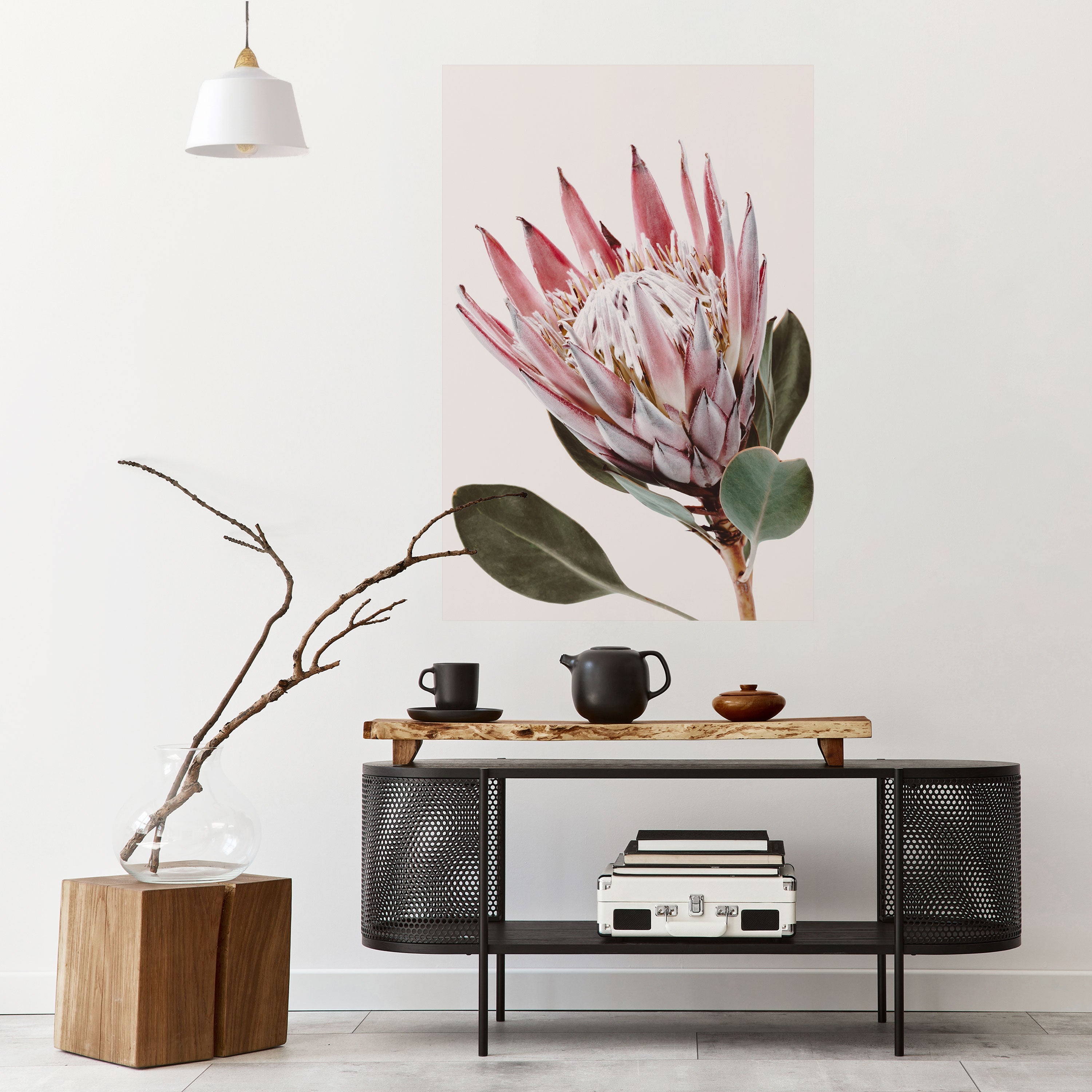 PROTEA BLOMMA, vertikal poster med självhäftande motiv