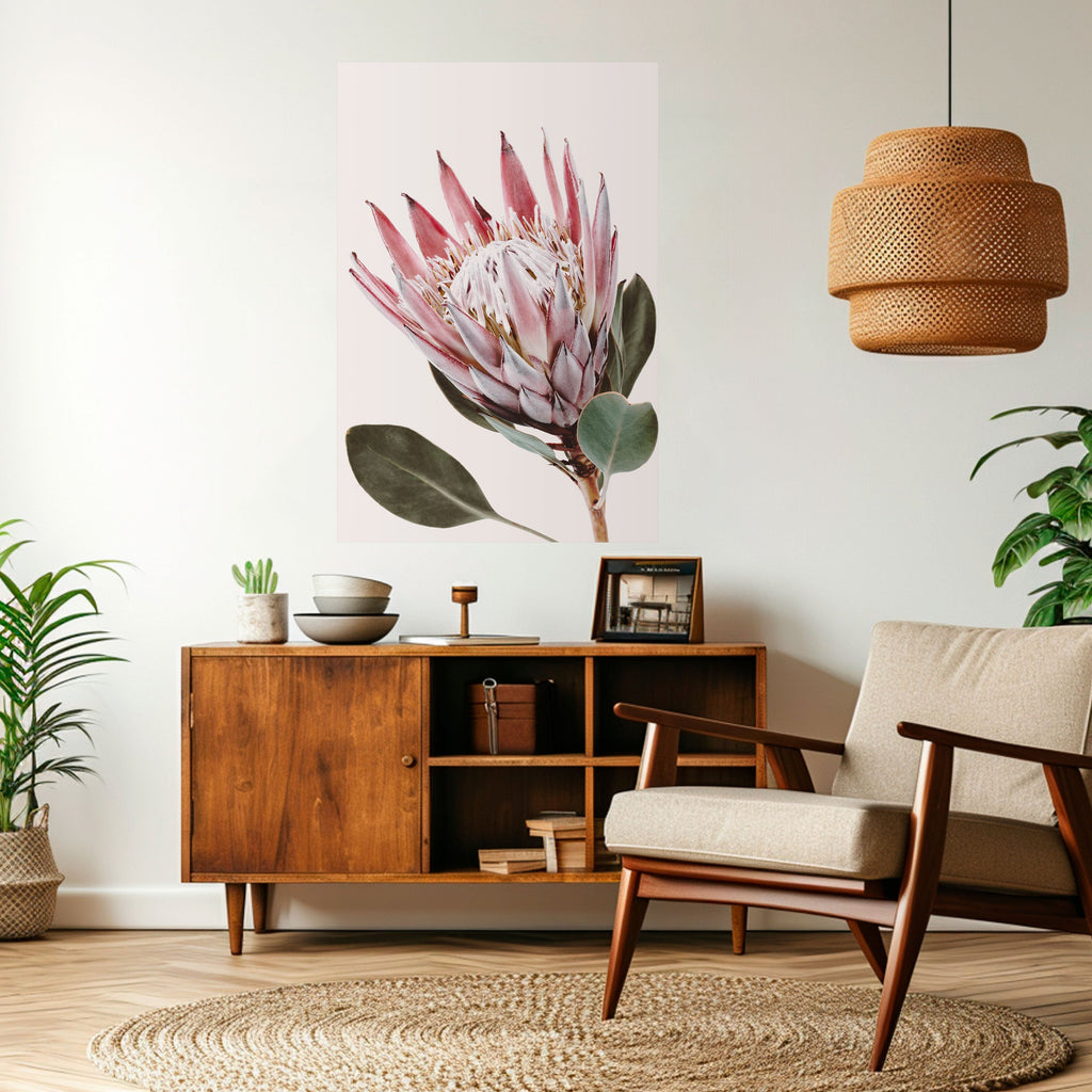 PROTEA BLOMMA, vertikal poster med självhäftande motiv