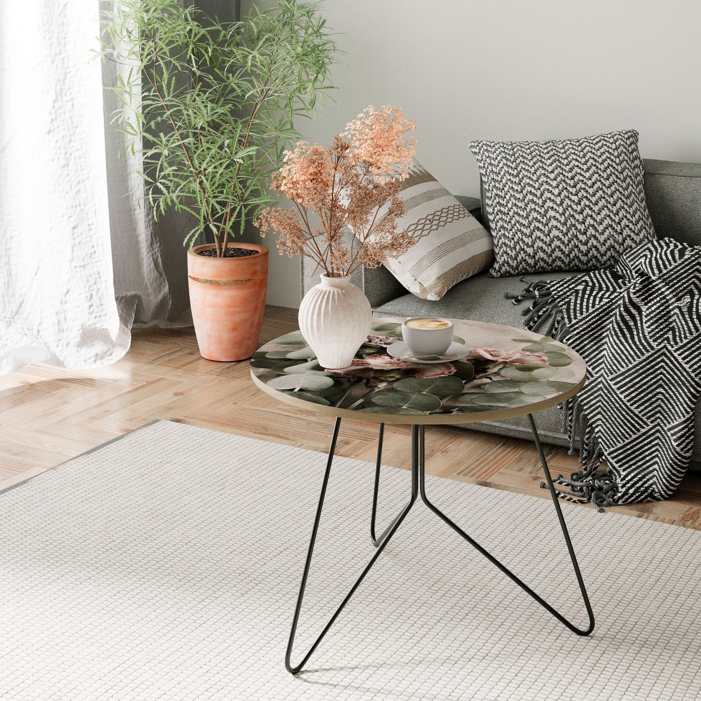 LINEN CLOVES Large Coffee Table