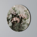 LINEN CLOVES Round Wall Art