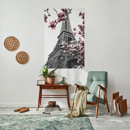 EIFFEL IN BLOOM Peel and Stick Vertical Poster