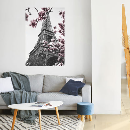 EIFFEL IN BLOOM Peel and Stick Vertical Poster