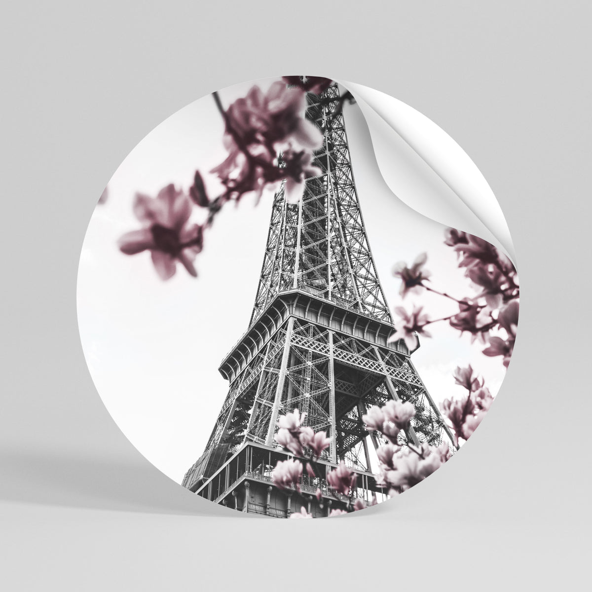 EIFFEL IN BLOOM Rund väggdekal