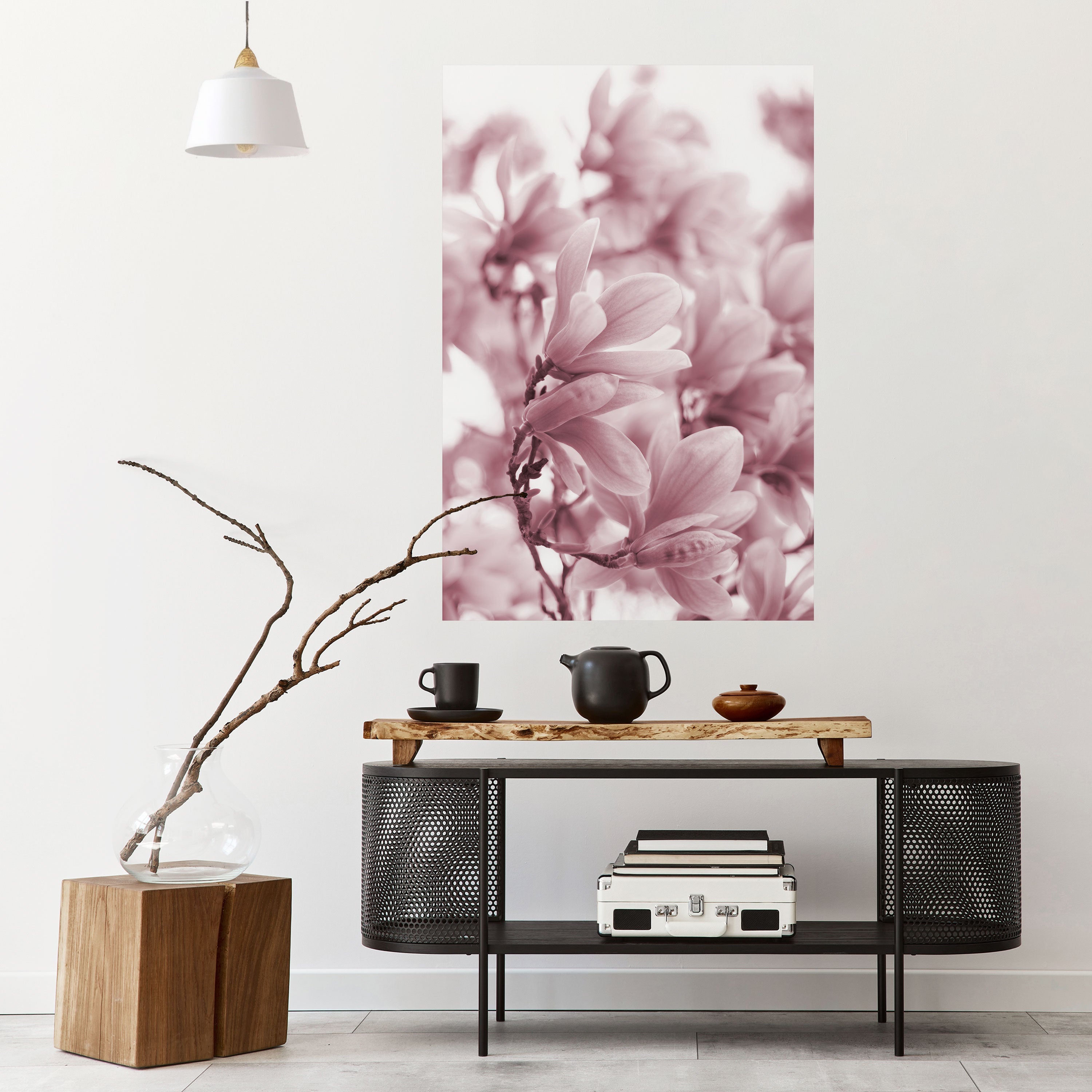 ROSA BLOSSOM DREAM vertikal poster med självhäftande text