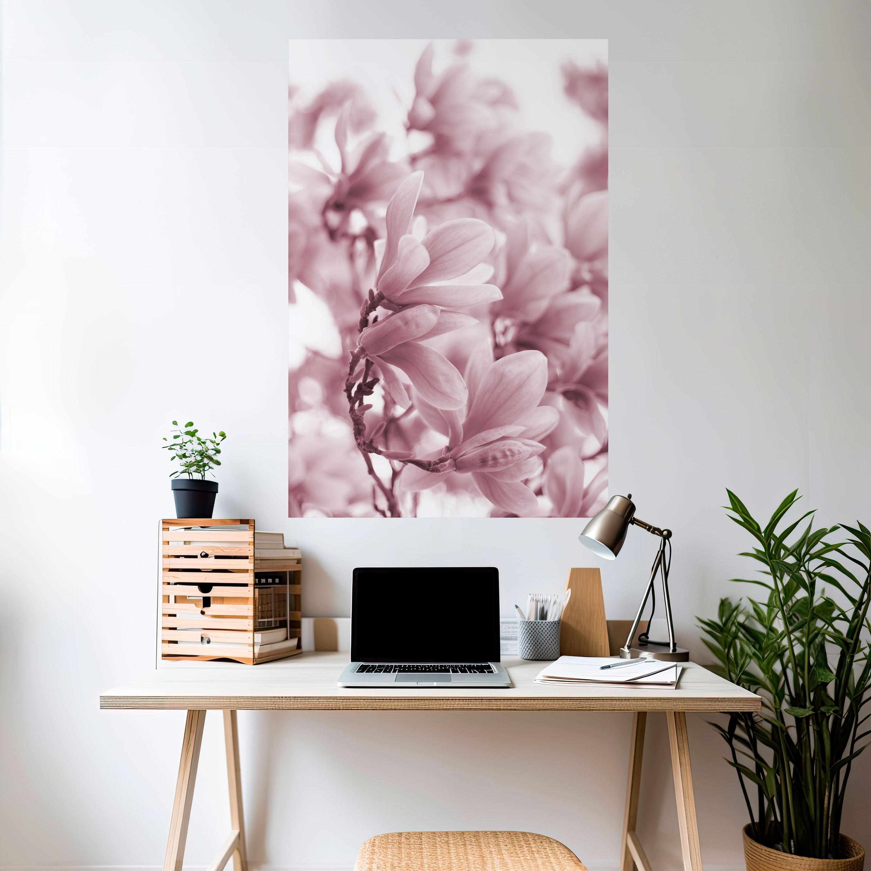 ROSA BLOSSOM DREAM vertikal poster med självhäftande text