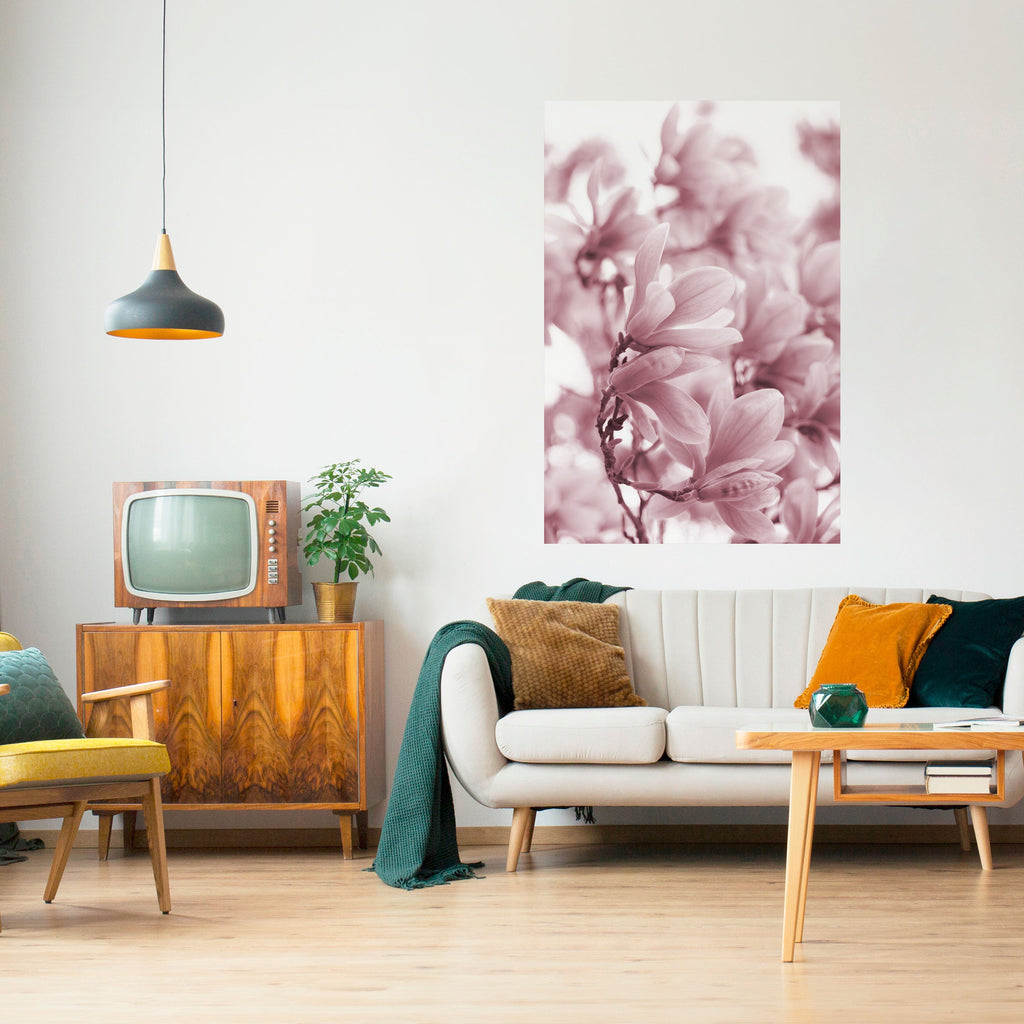 ROSA BLOSSOM DREAM vertikal poster med självhäftande text