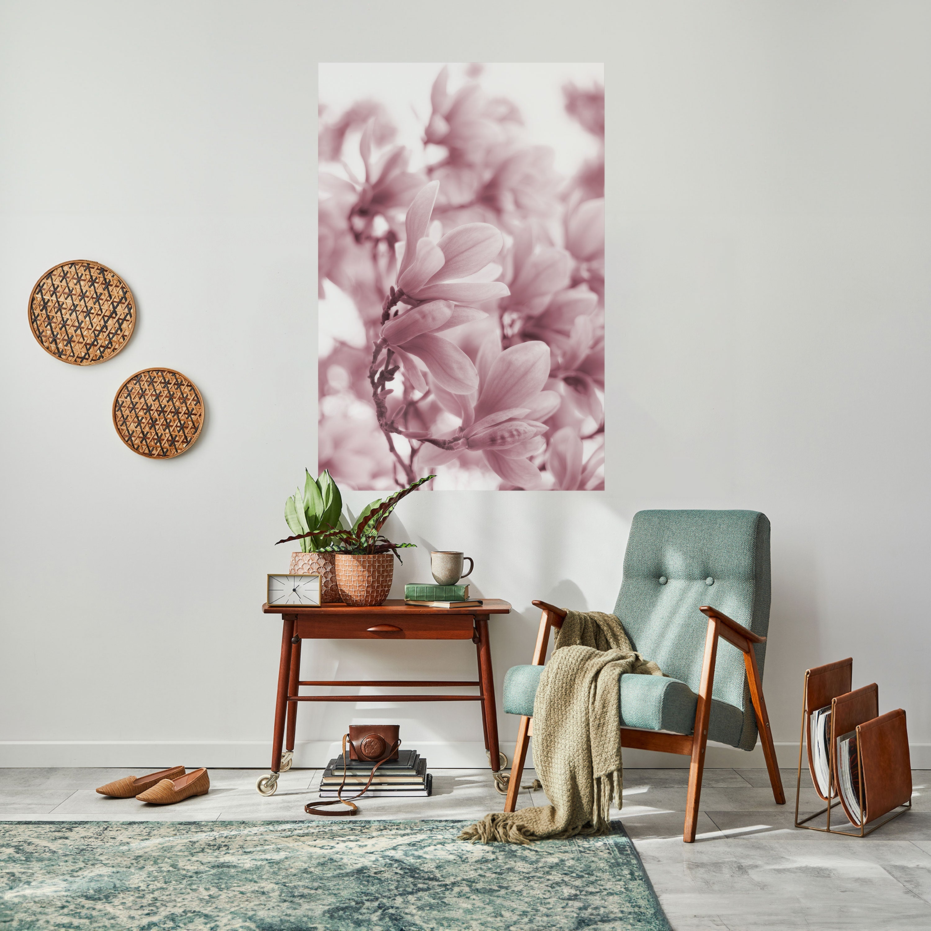 ROSA BLOSSOM DREAM vertikal poster med självhäftande text