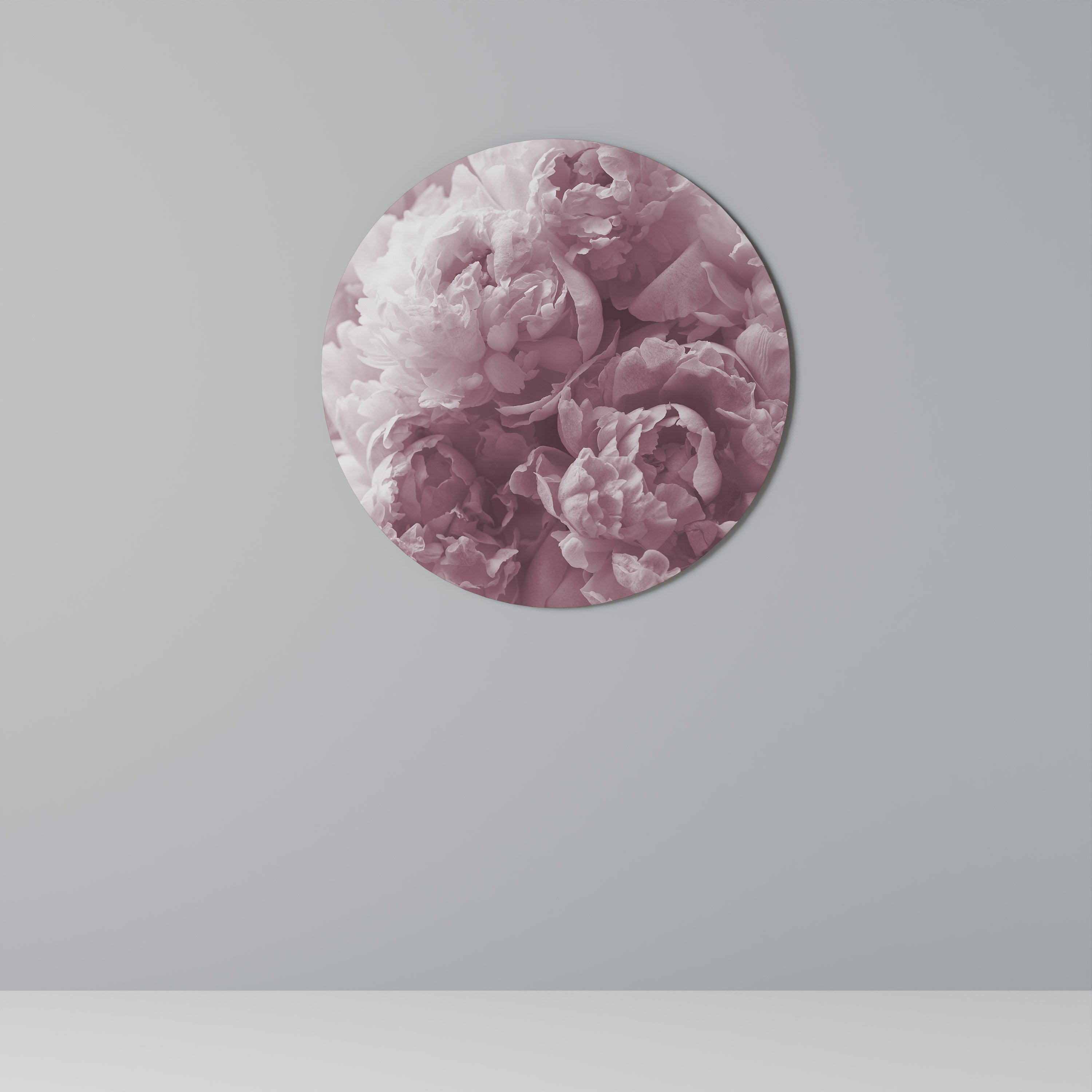 Rund väggdekoration med RODADE FRÅN ROSA