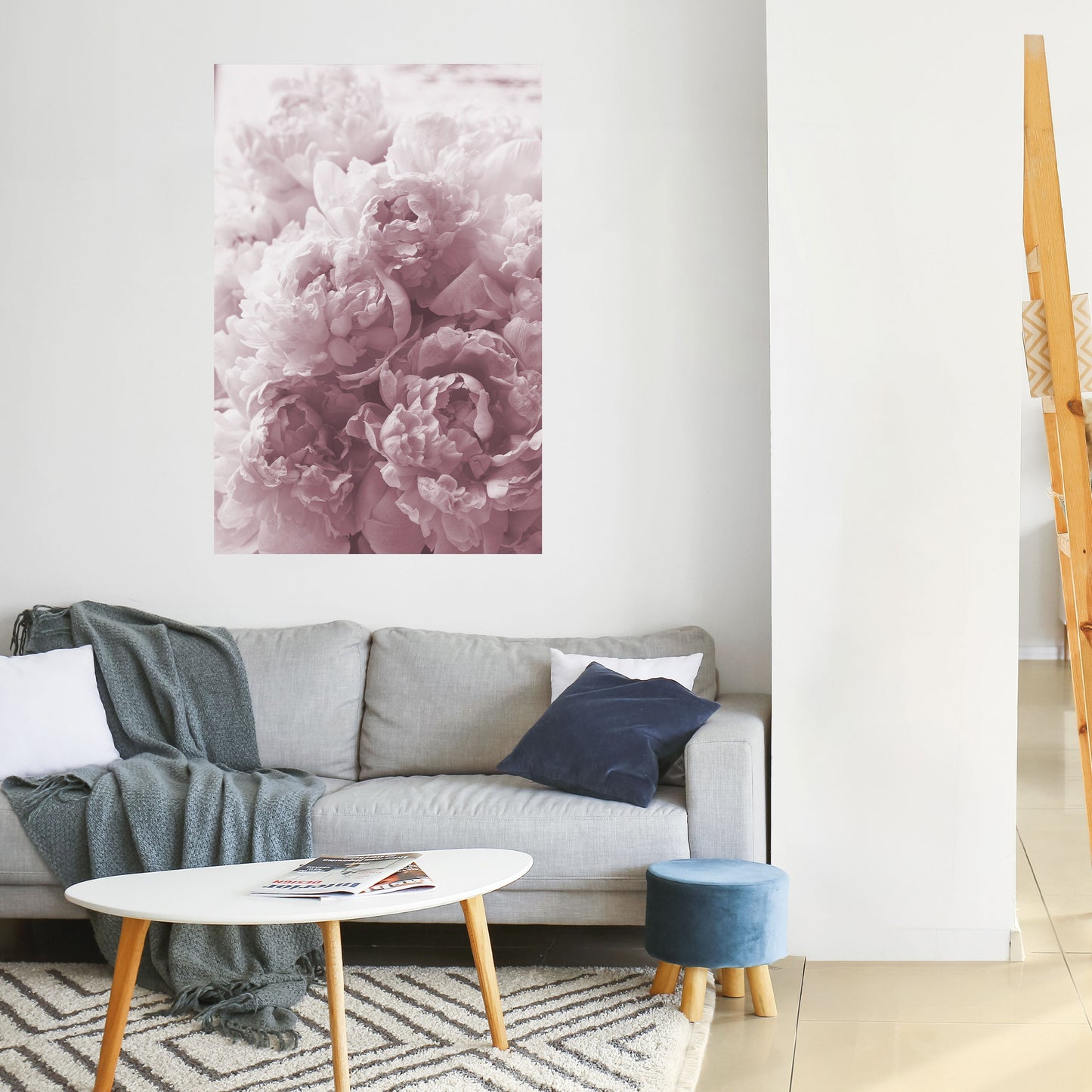 BLUSHED SERENITY Peel and Stick Vertical Poster