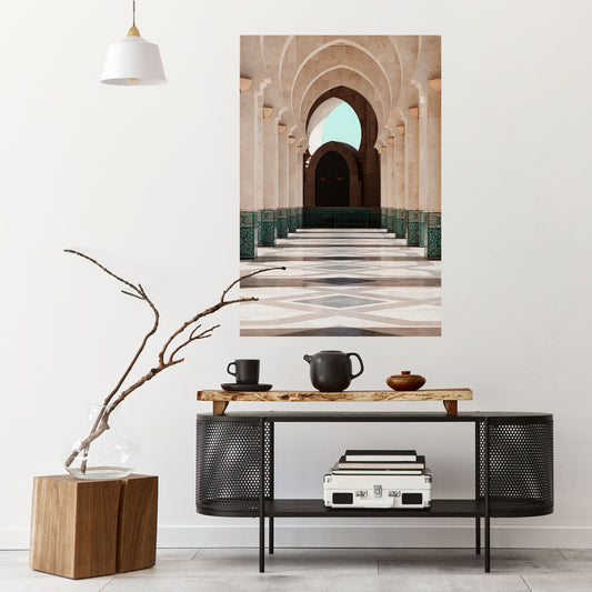 ARCHES OF SERENITY vertikal poster med självhäftande text