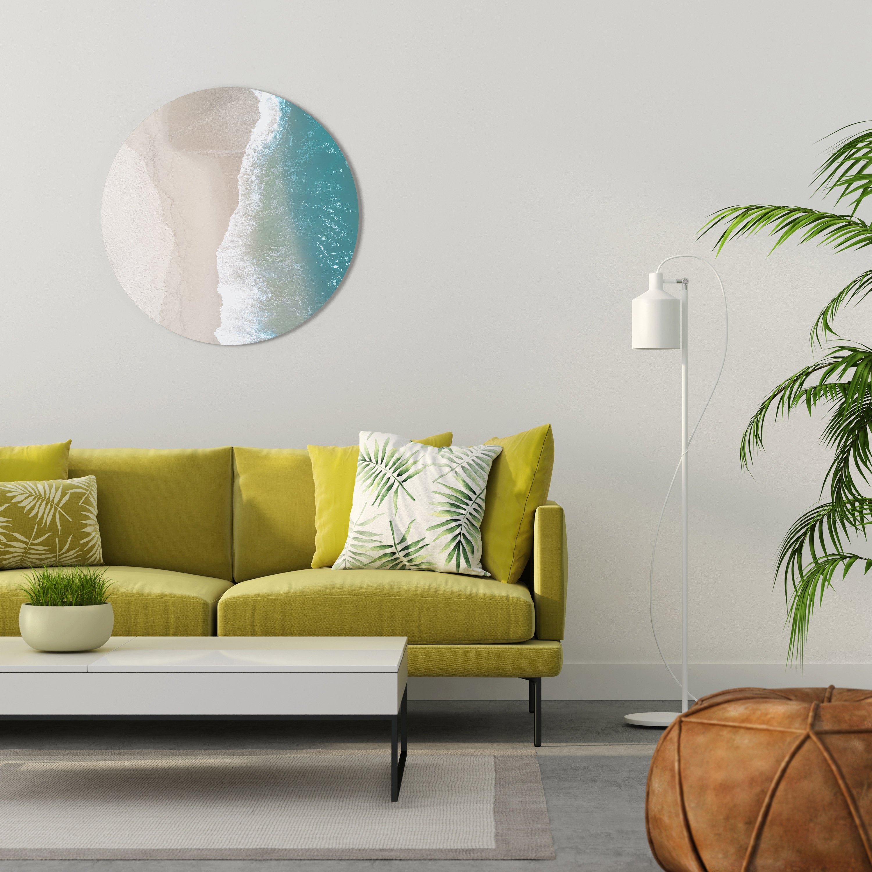 SAND OCH HAV HARMONI Rund väggdekoration