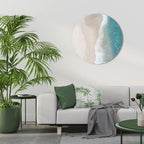 SAND AND SEA HARMONY Round Wall Art