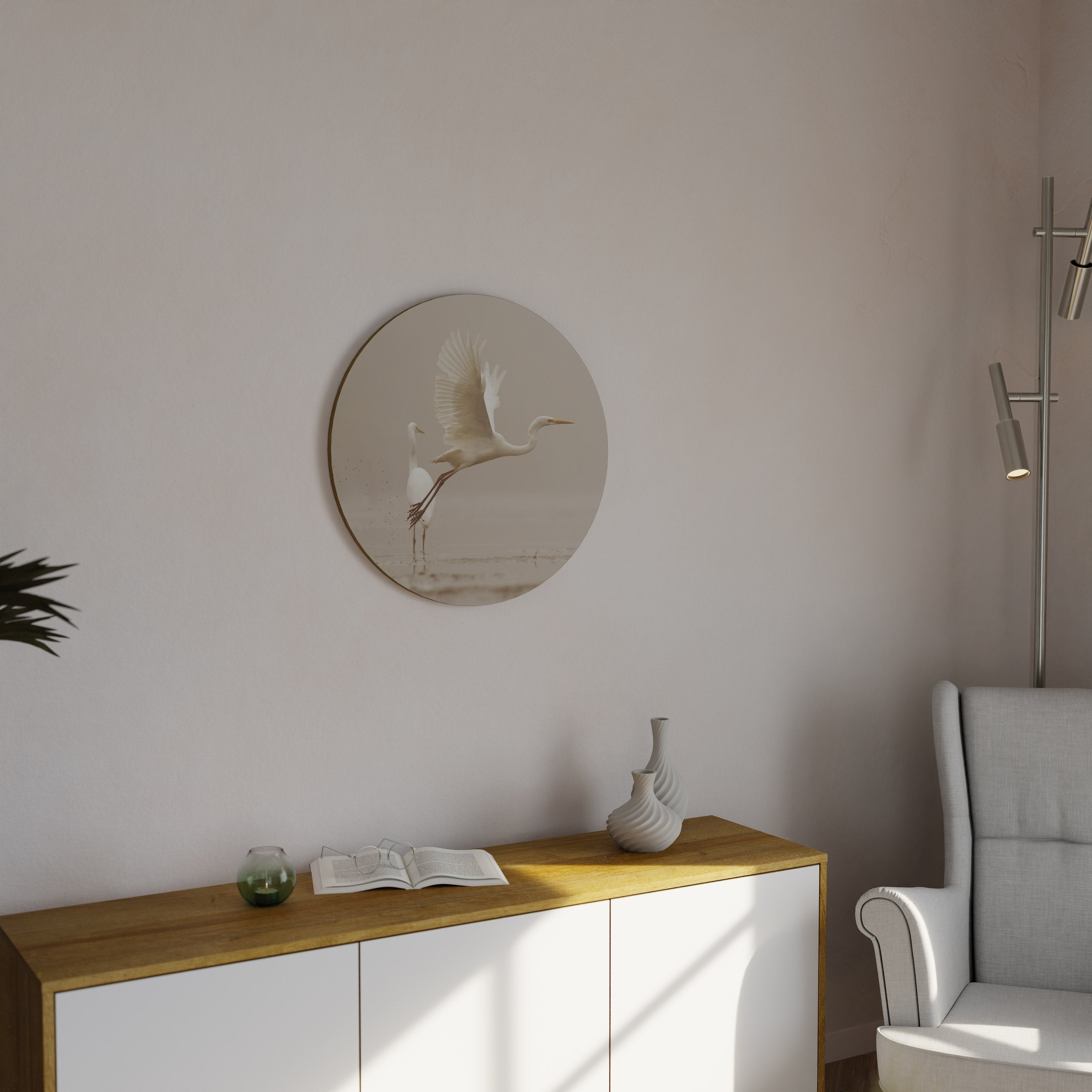 ELEGANT ASCENT Rund Väggkonst