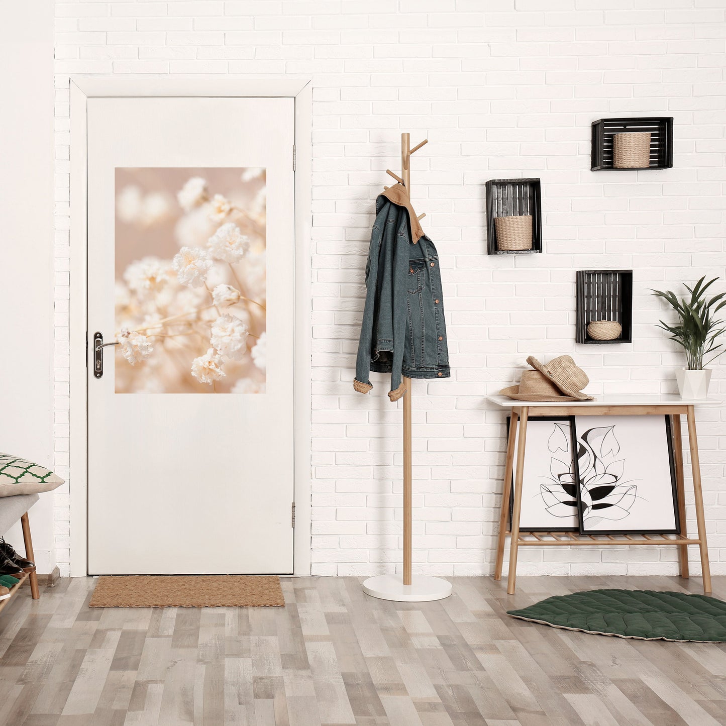 SPÖKLIG BLOOM Vertikal affisch med självhäftande motiv