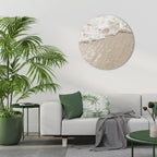 SHIMMERING SHORELINE Round Wall Art