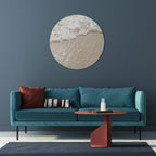 SHIMMERING SHORELINE Round Wall Art