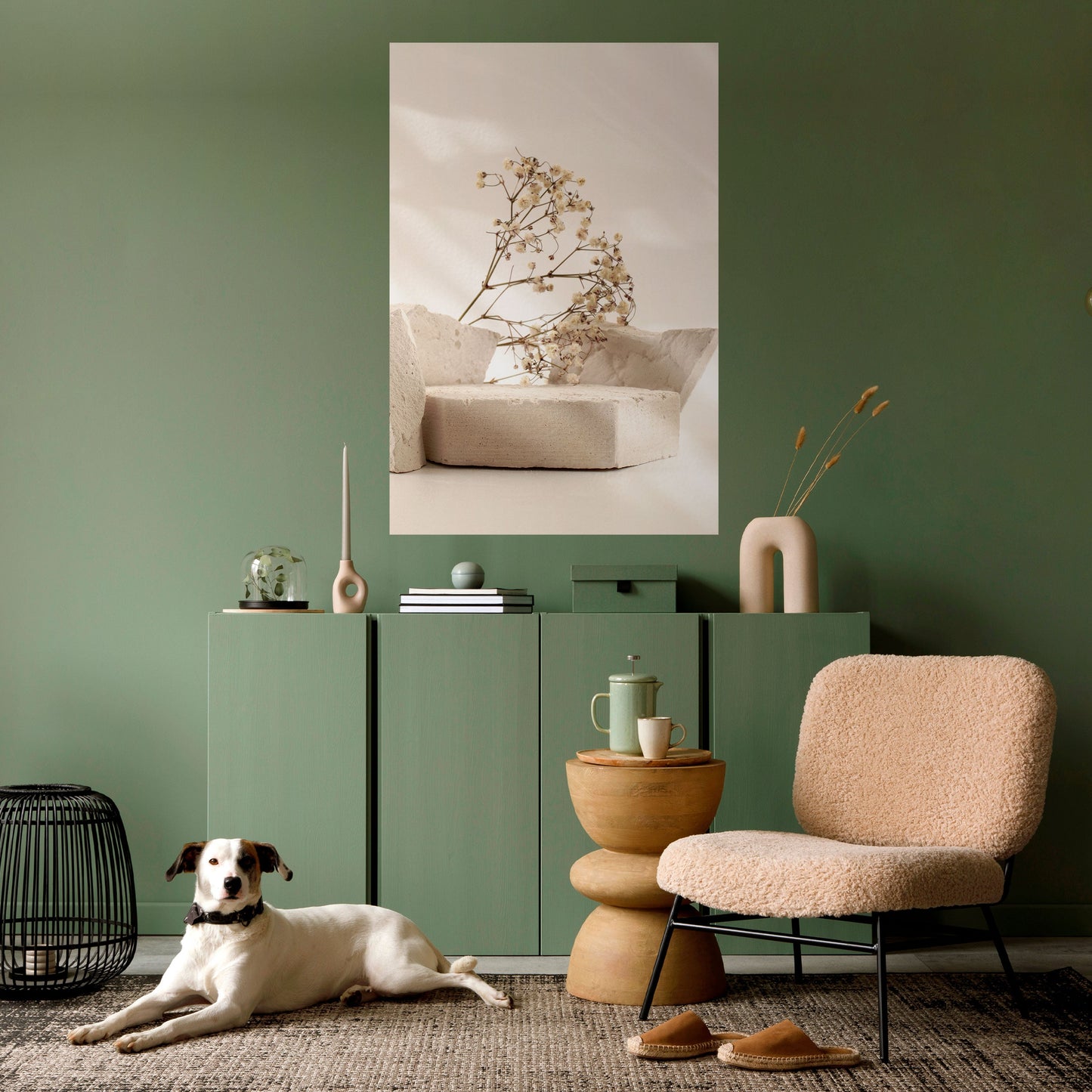 ELEGANT EMBERS vertikal poster med självhäftande motiv
