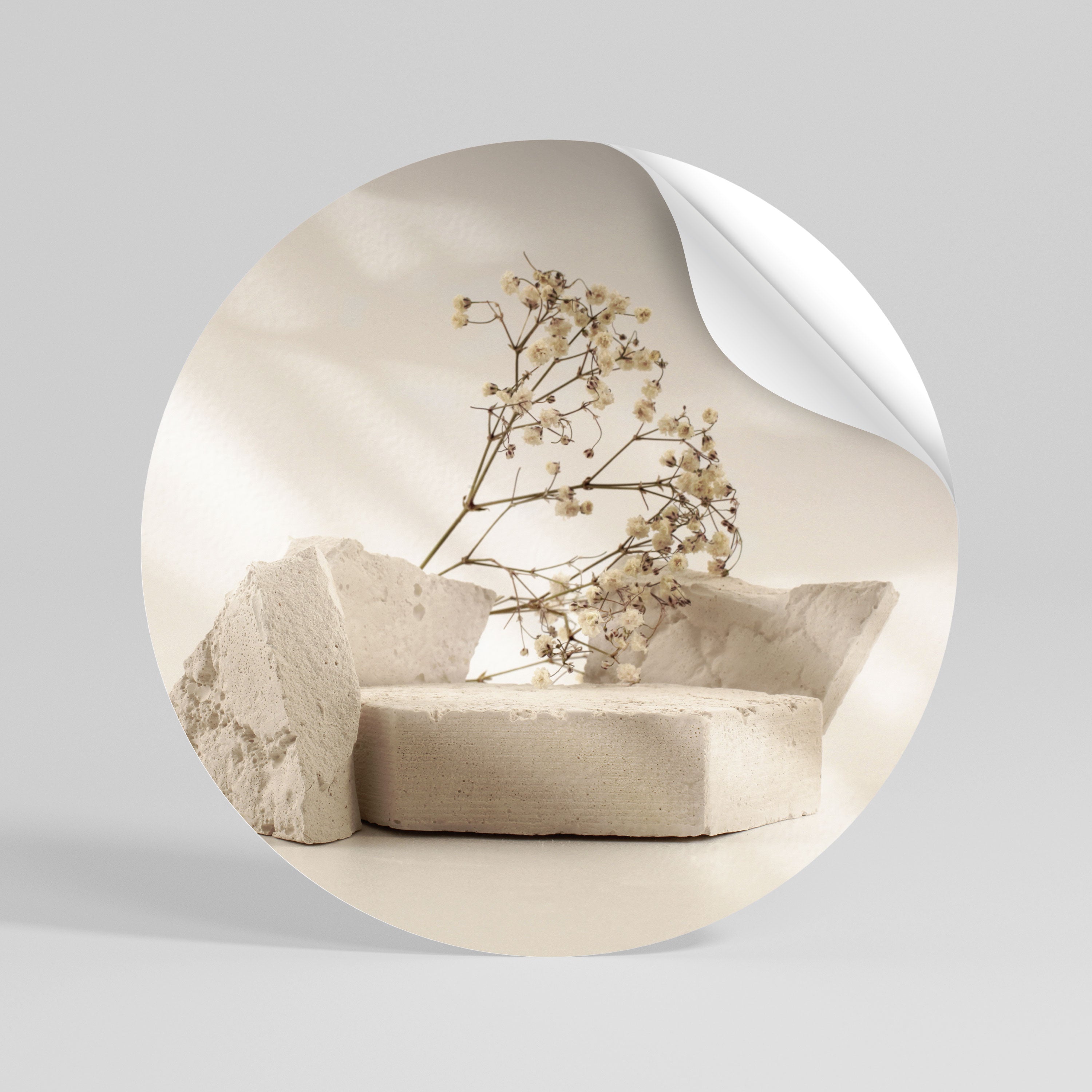 ELEGANT EMBERS Peel and Stick Round Sticker