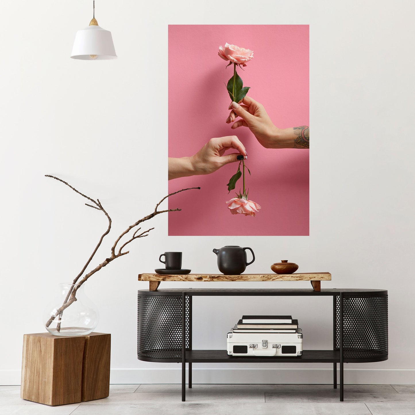 FLORAL CONNECTIONS vertikal poster med självhäftande mönster