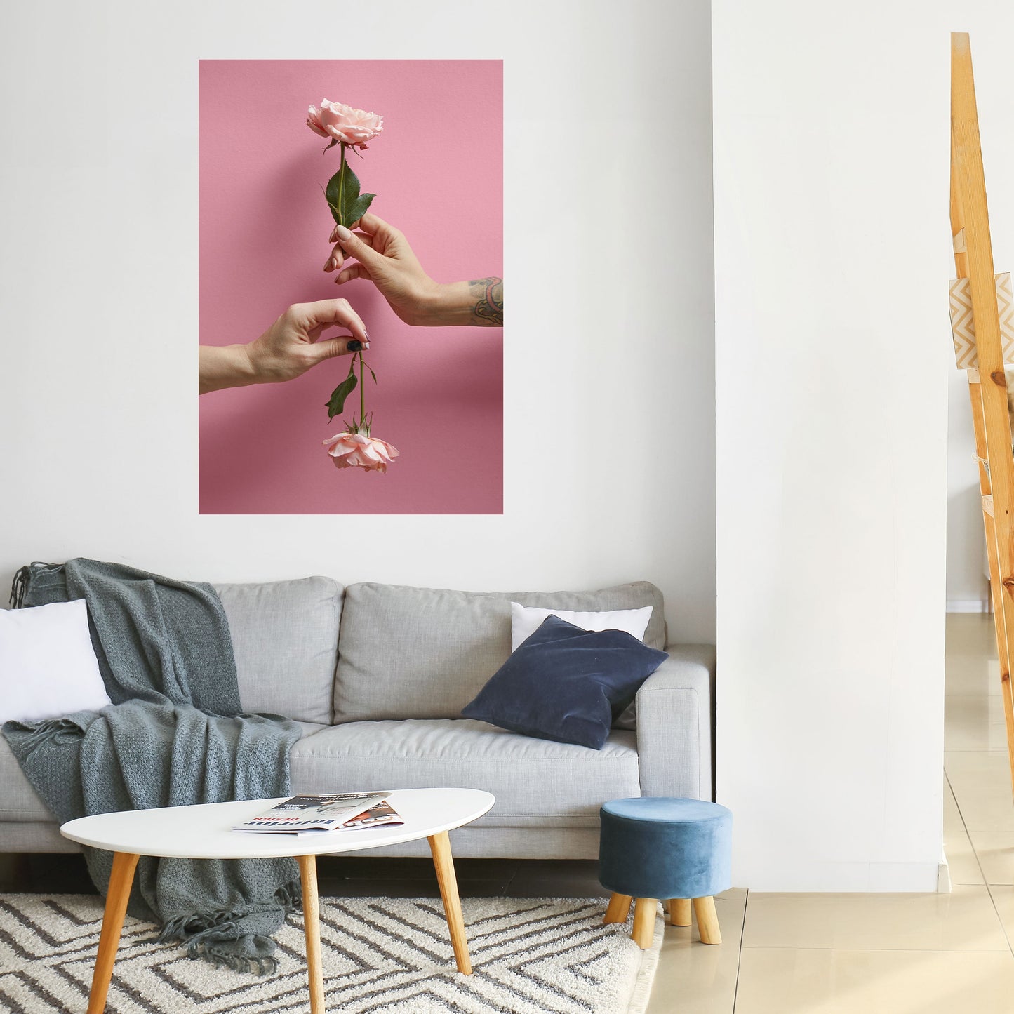 FLORAL CONNECTIONS vertikal poster med självhäftande mönster