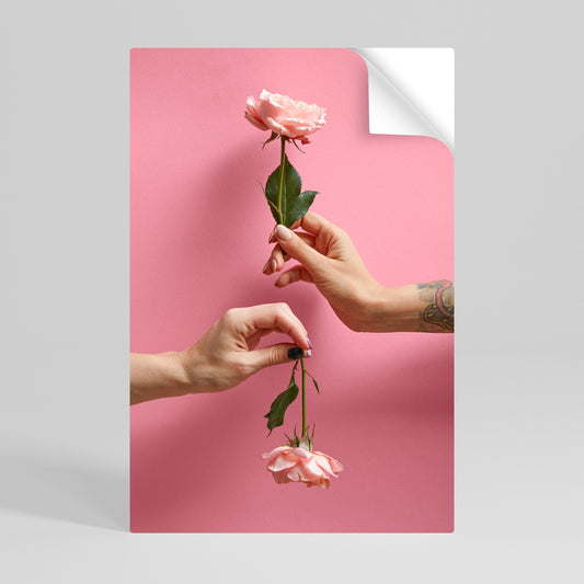 FLORAL CONNECTIONS vertikal poster med självhäftande mönster