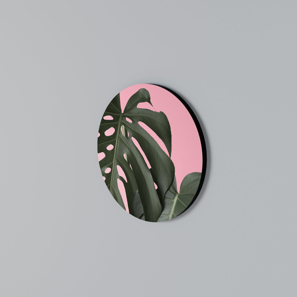 LADY MONSTERA Rund väggdekor