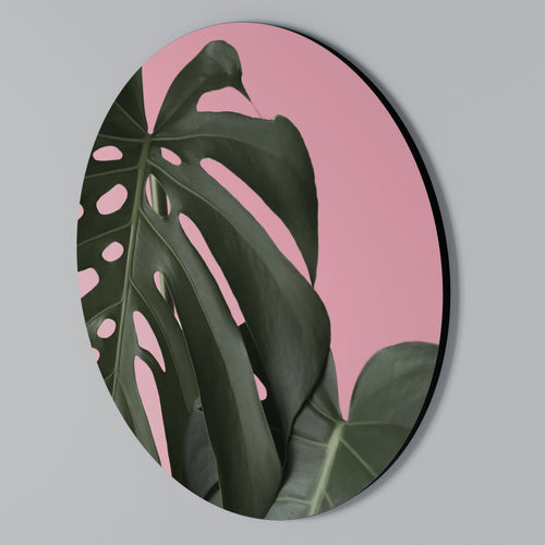 LADY MONSTERA Rund väggdekor