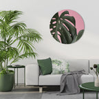 LADY MONSTERA Round Wall Art