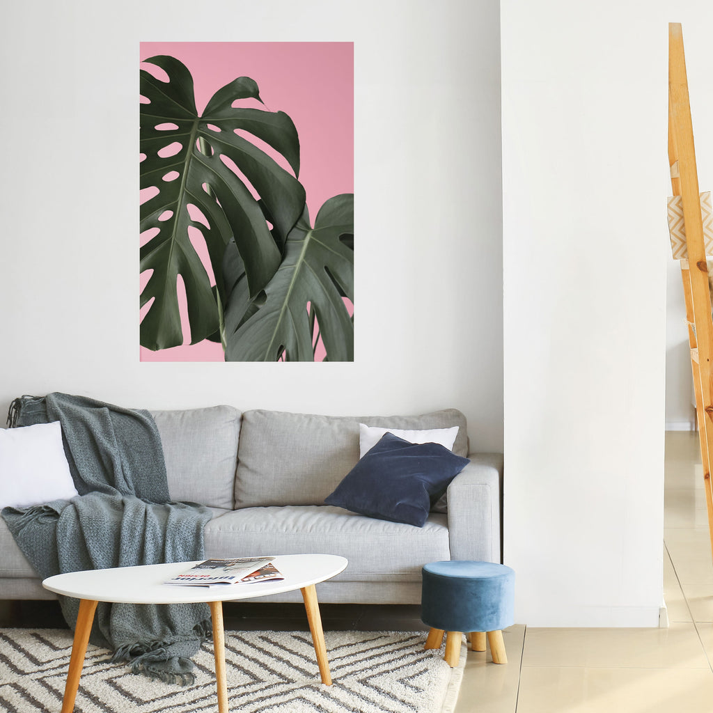 LADY MONSTERA vertikal poster med självhäftande motiv