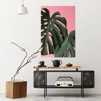 LADY MONSTERA vertikal poster med självhäftande motiv