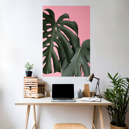 LADY MONSTERA vertikal poster med självhäftande motiv