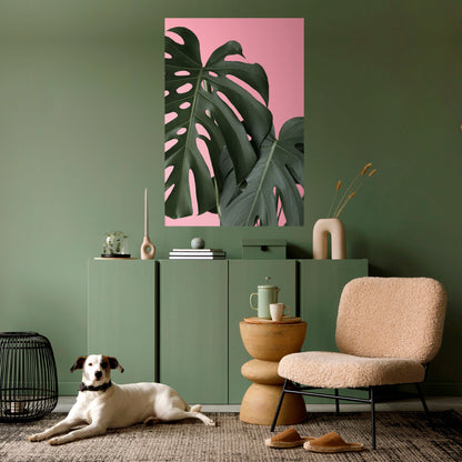 LADY MONSTERA vertikal poster med självhäftande motiv