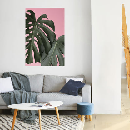 LADY MONSTERA vertikal poster med självhäftande motiv